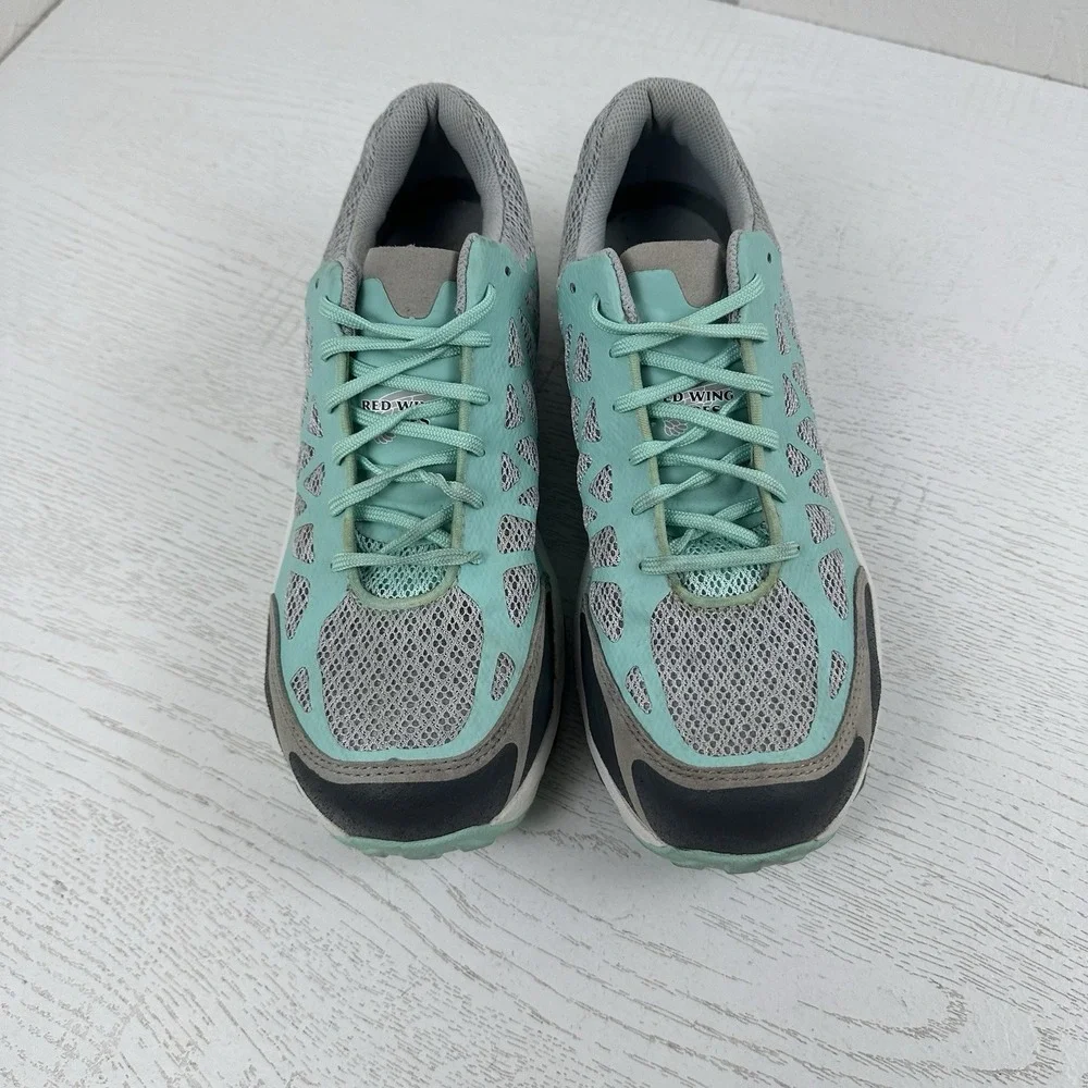 Red Wing Womens 9.5 Safety Toe Sneaker Shoes Stock 2341 Gray Teal‎ Athletic Work